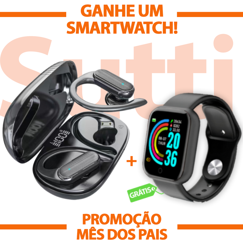 Fone de Ouvido UltraThink® Pro + [Smartwatch Grátis]