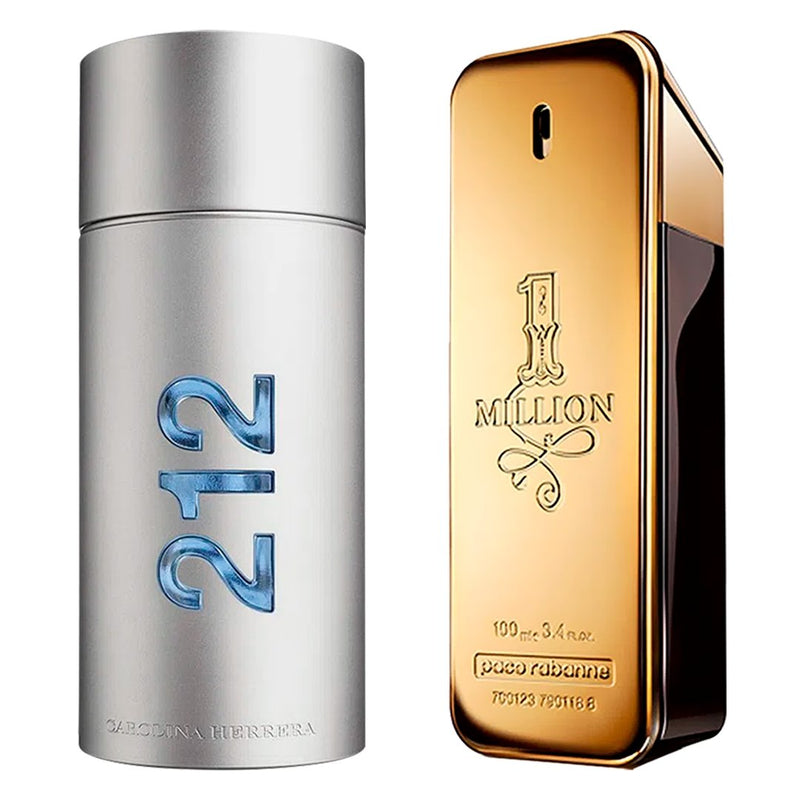 Combo de Perfumes Masculinos - 212 MEN e 1 Million